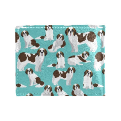 St Bernards Print Design LKS302 Men's ID Card Wallet