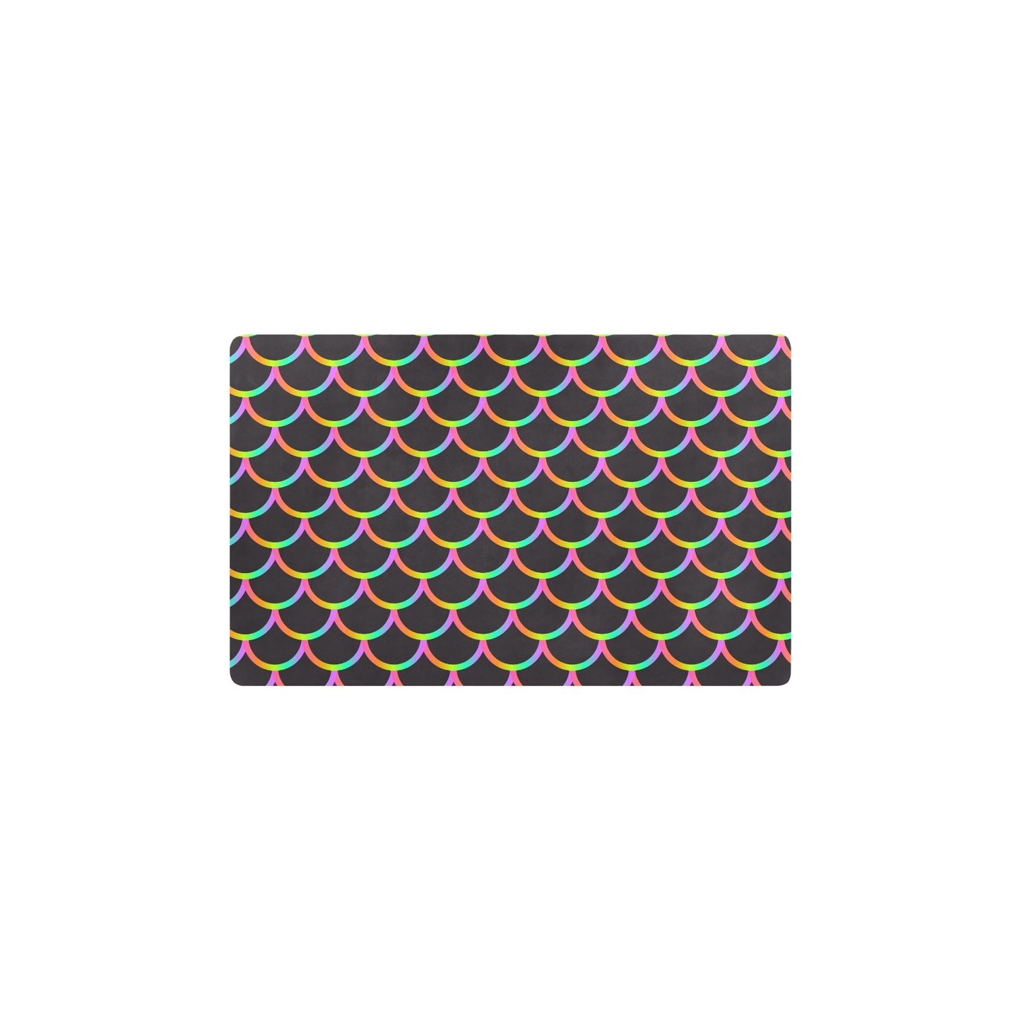 Mermaid Tail Rainbow Design Print Kitchen Mat
