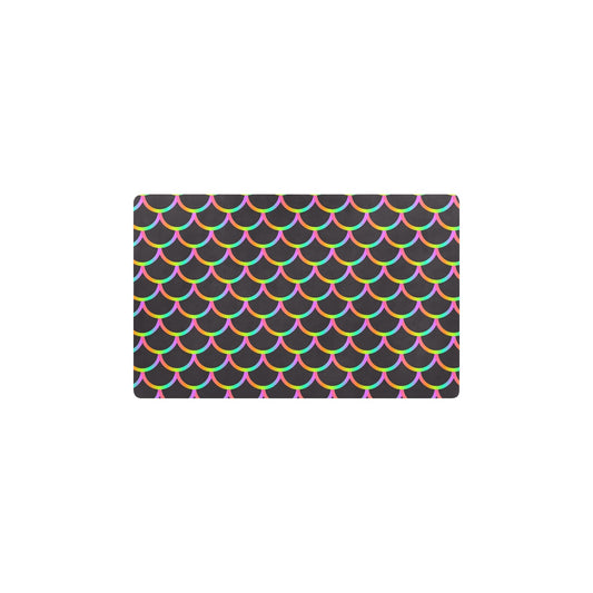 Mermaid Tail Rainbow Design Print Kitchen Mat