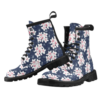 Plumeria Pattern Print Design PM017 Women's Boots