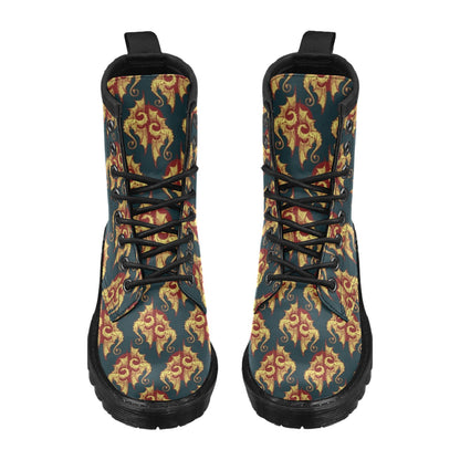 Dragons Gold Design Pattern Women's Boots