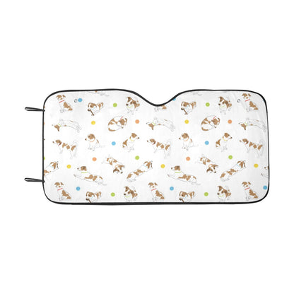 Russell Terriers With Balls Print Design LKS307 Car front Windshield Sun Shade