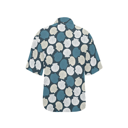 Seashell Print Design LKS3013 Women's Hawaiian Shirt