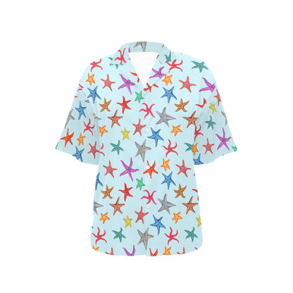 Starfish Print Design LKS402 Women's Hawaiian Shirt