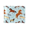 Horse Cute Themed Pattern Print Men's ID Card Wallet