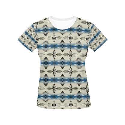 Southwest Pattern Print Design LKS304 Women's  T-shirt