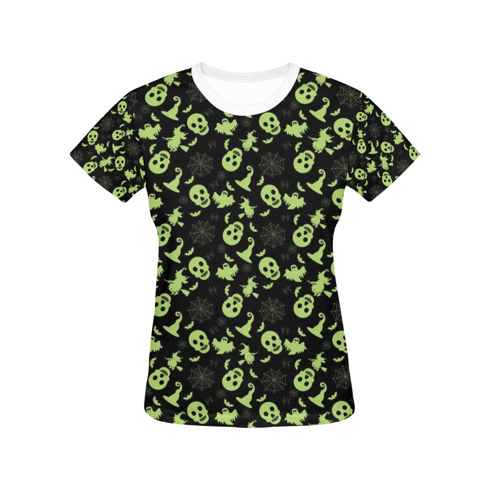 Witch Halloween Print Design LKS306 Women's  T-shirt