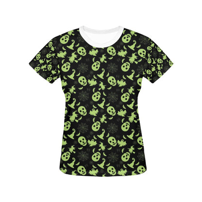 Witch Halloween Print Design LKS306 Women's  T-shirt