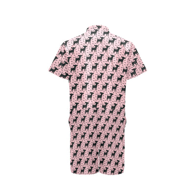 Chihuahua Pink Print Pattern Men's Romper