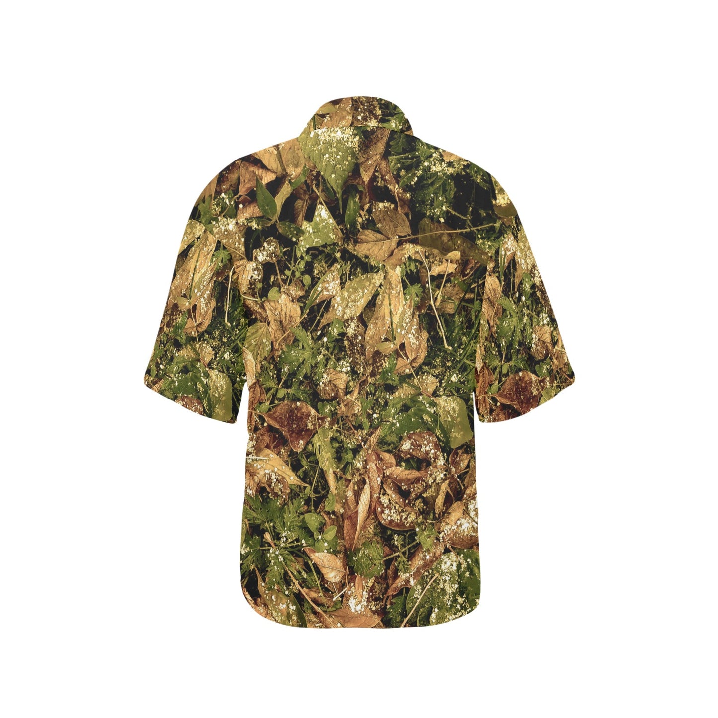 Camo Realistic Tree Forest Texture Print Women's Hawaiian Shirt