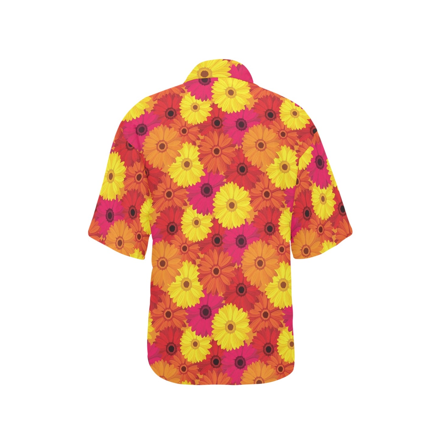 Gerberas Pattern Print Design GB05 Women's Hawaiian Shirt