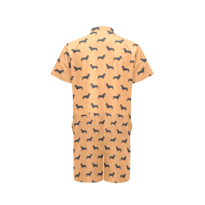 Dachshund Draw Print Pattern Men's Romper