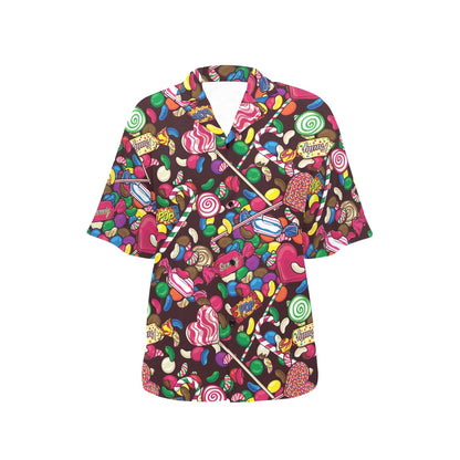 Candy Pattern Print Design CA02 Women's Hawaiian Shirt