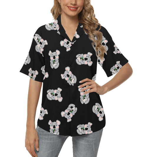 Koala Pattern Print Design 05 Women's Hawaiian Shirt