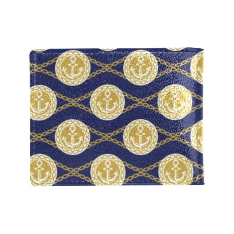 Anchor Luxury Pattern Men's ID Card Wallet