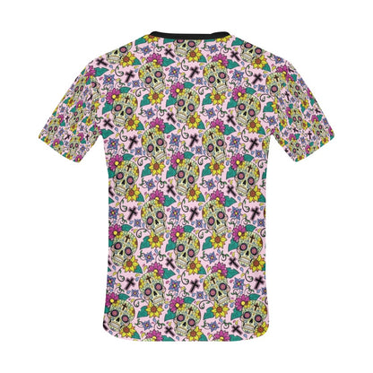 Sugar Skull Print Design LKS307 Men's All Over Print T-shirt