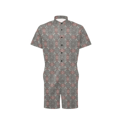 Calendar Aztec Style Print Pattern Men's Romper