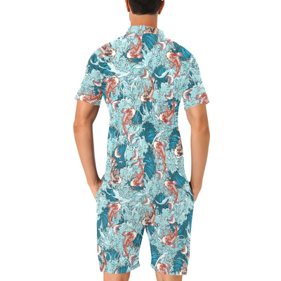 KOI Fish Pattern Print Design 05 Men's Romper