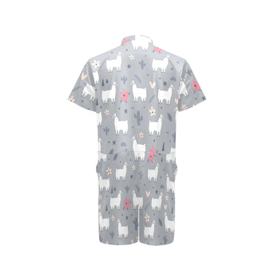 Llama Pattern Print Design 010 Men's Romper