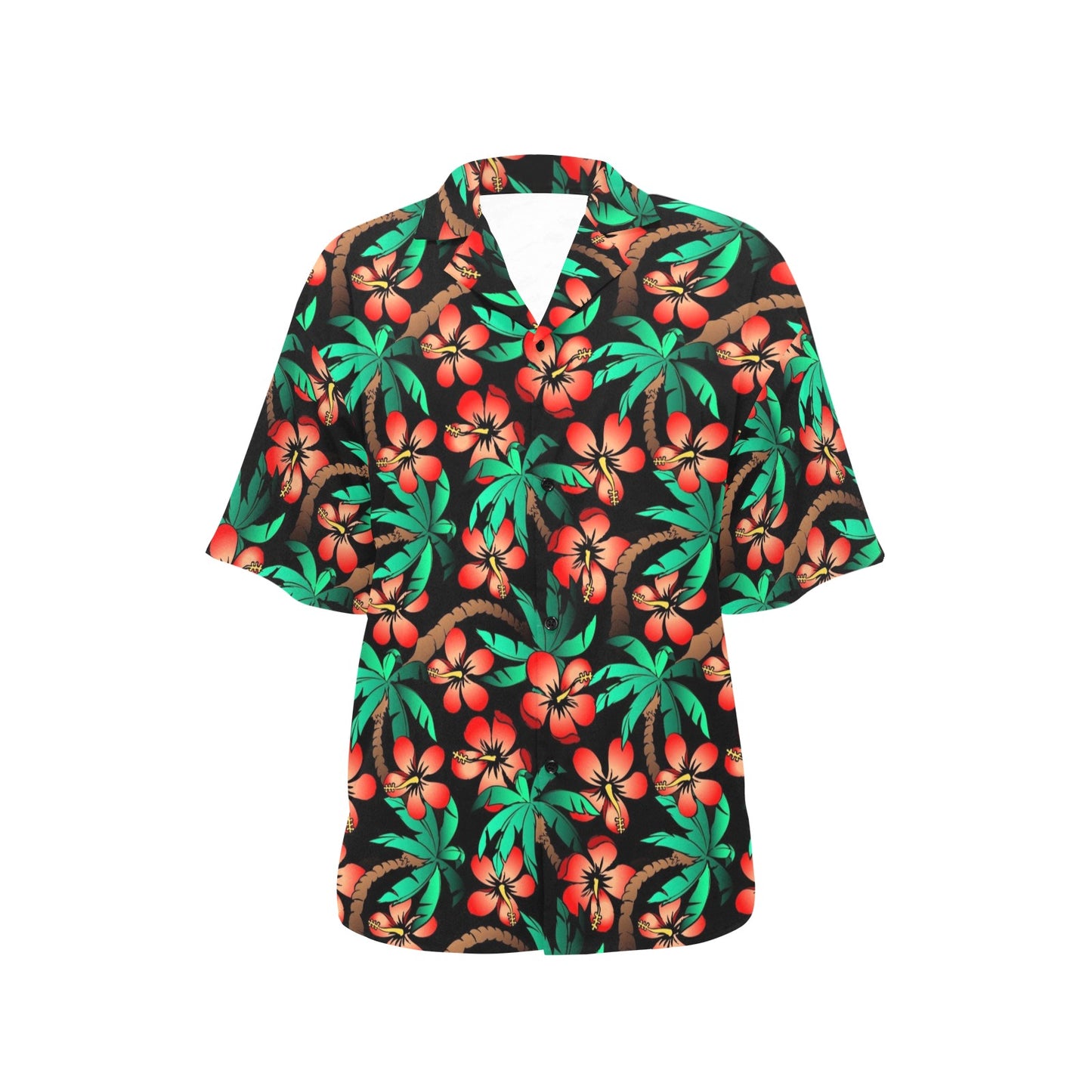 Hawaiian Themed Pattern Print Design H022 Women's Hawaiian Shirt