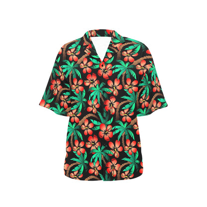 Hawaiian Themed Pattern Print Design H022 Women's Hawaiian Shirt