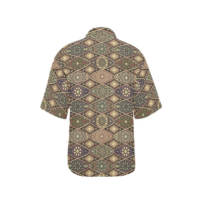 Mandala Motif Themed Design Print Women's Hawaiian Shirt