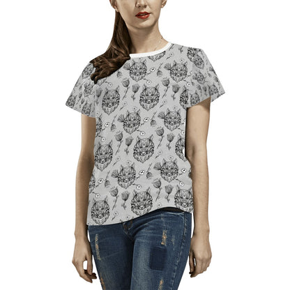Tribal Pattern Print Design LKS306 Women's  T-shirt
