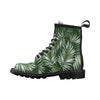 White Green Tropical Palm Leaves Women's Boots