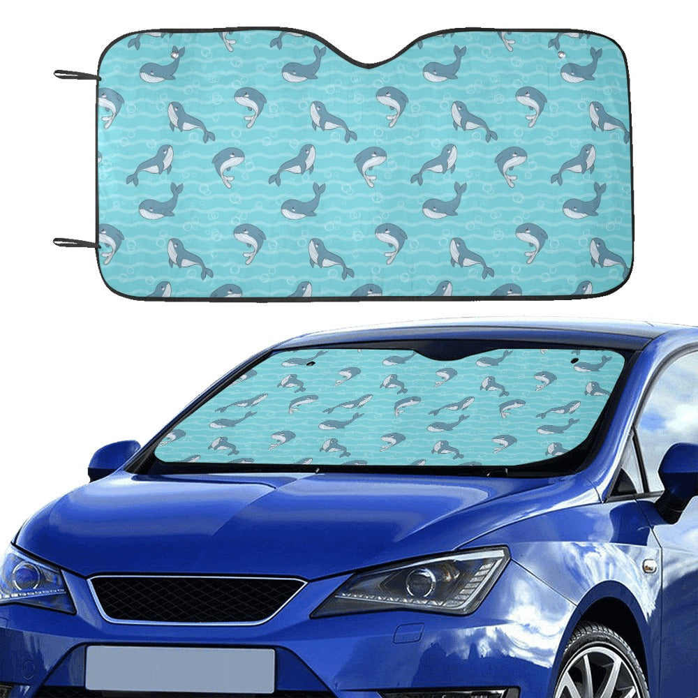 Whale Print Design LKS303 Car front Windshield Sun Shade