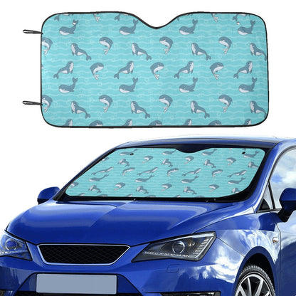 Whale Print Design LKS303 Car front Windshield Sun Shade
