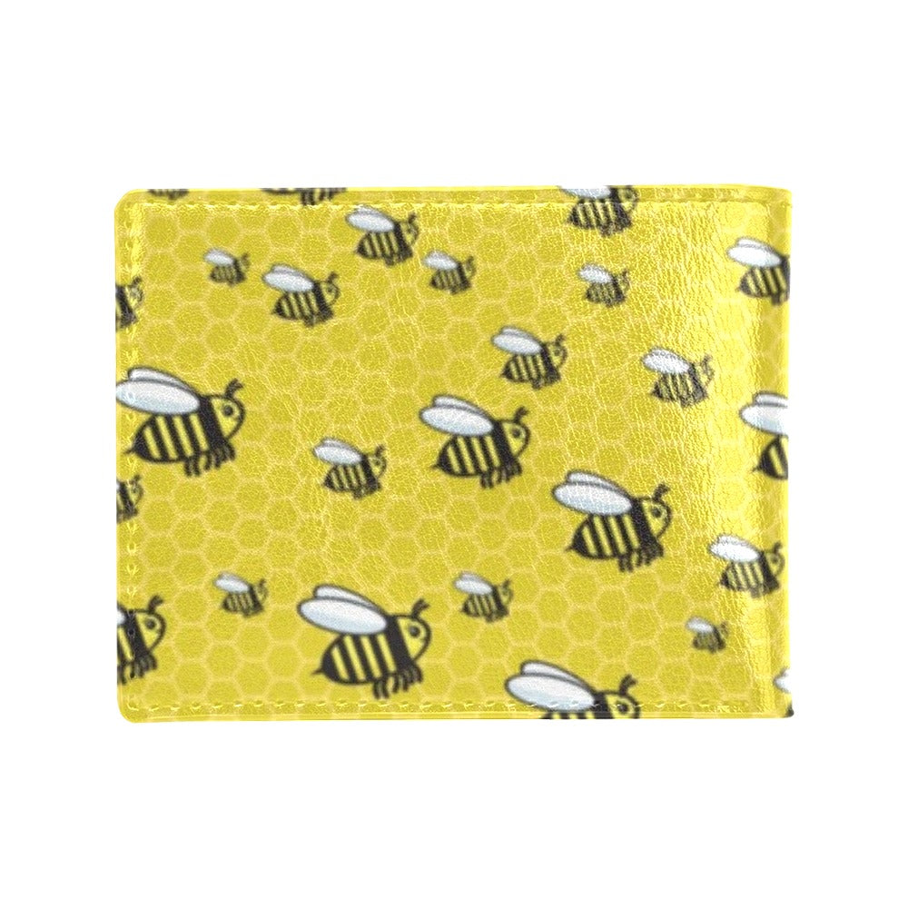Bee Cute Print Design LKS308 Men's ID Card Wallet