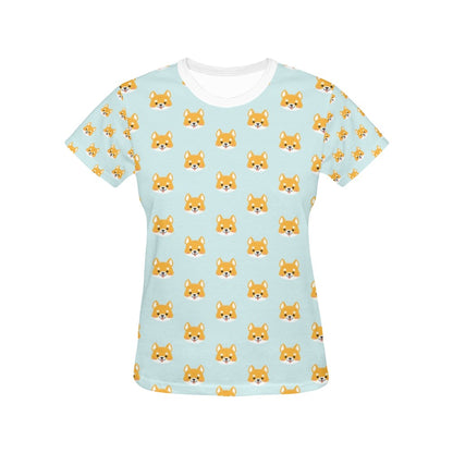 Shiba Inu Print Design LKS301 Women's  T-shirt