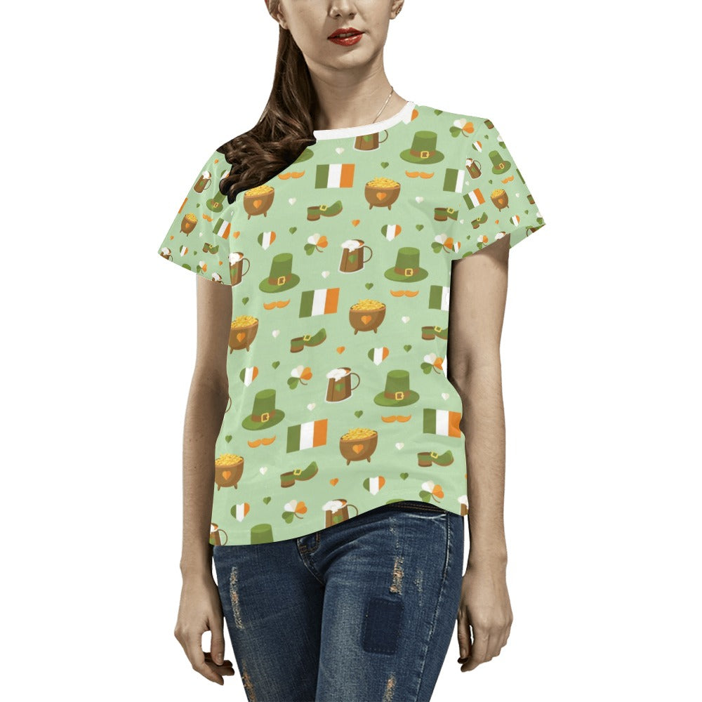 St Patricks Day Print Design LKS302 Women's  T-shirt