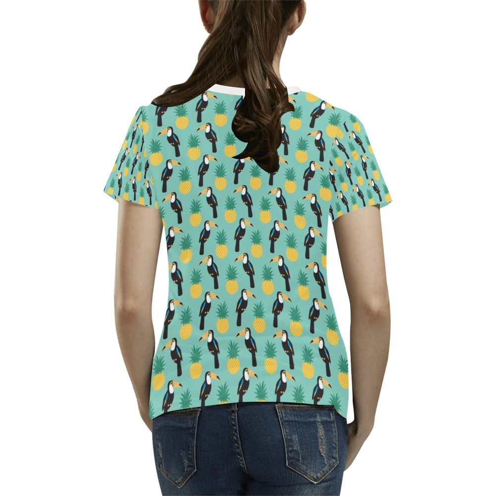 Toucan Print Design LKS301 Women's  T-shirt
