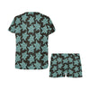 Sea Turtle Print Design LKS302 Women's Short Pajama Set