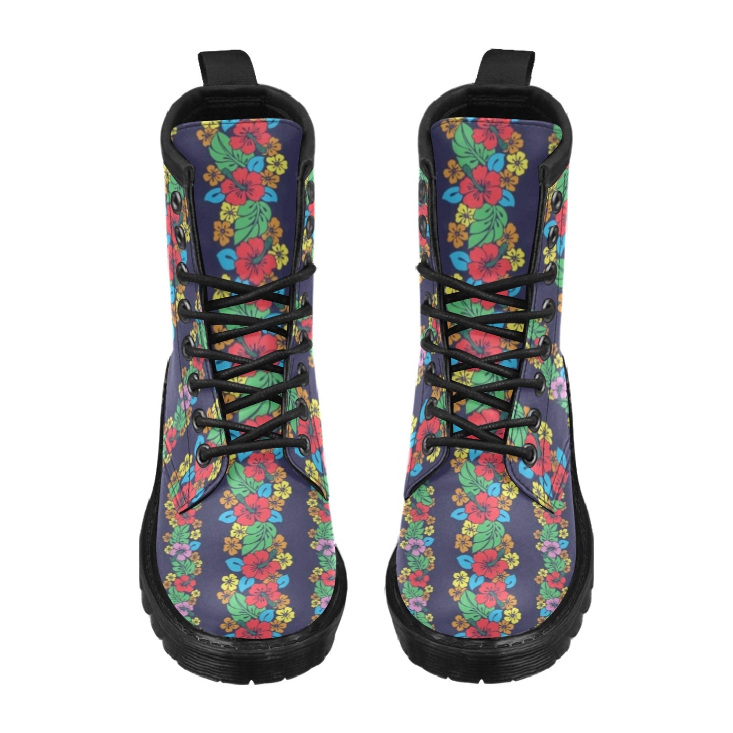 Hawaiian Themed Pattern Print Design H03 Women's Boots