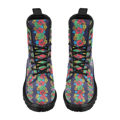Hawaiian Themed Pattern Print Design H03 Women's Boots