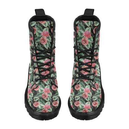 Dahlia Pattern Print Design DH06 Women's Boots