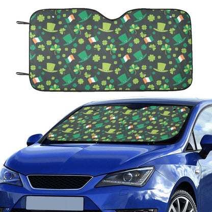 Shamrock Saint Patrick's Day Print Design LKS304 Car front Windshield Sun Shade