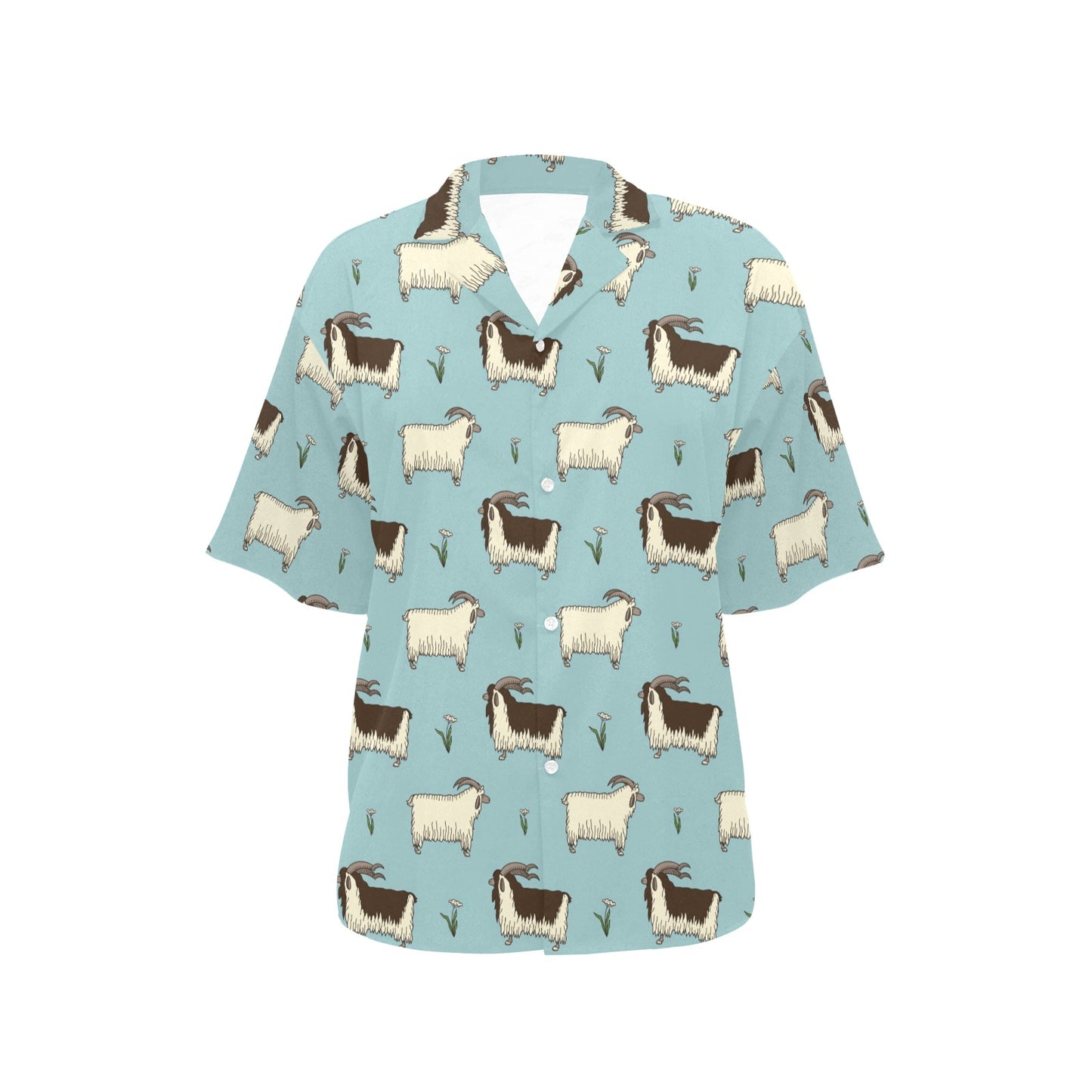 Goat Pattern Print Design 02 Women's Hawaiian Shirt