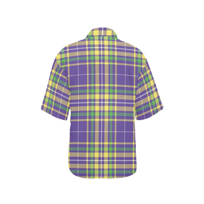 Mardi Gras Pattern Print Design 010 Women's Hawaiian Shirt
