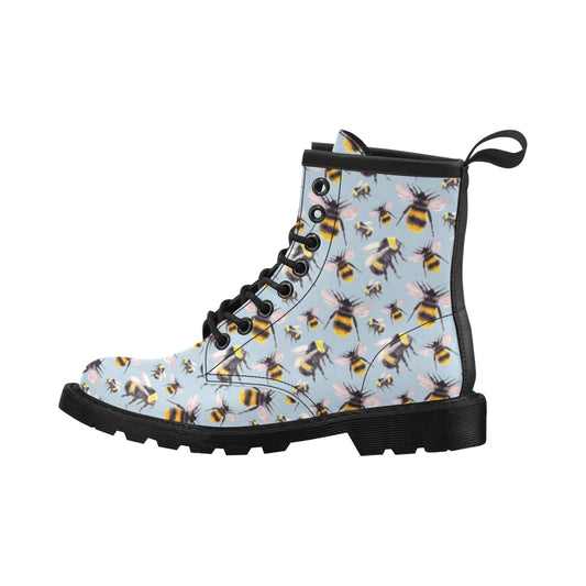 Bee Pattern Print Design BEE08 Women's Boots