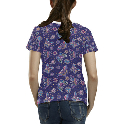 Butterfly Print Design LKS303 Women's  T-shirt