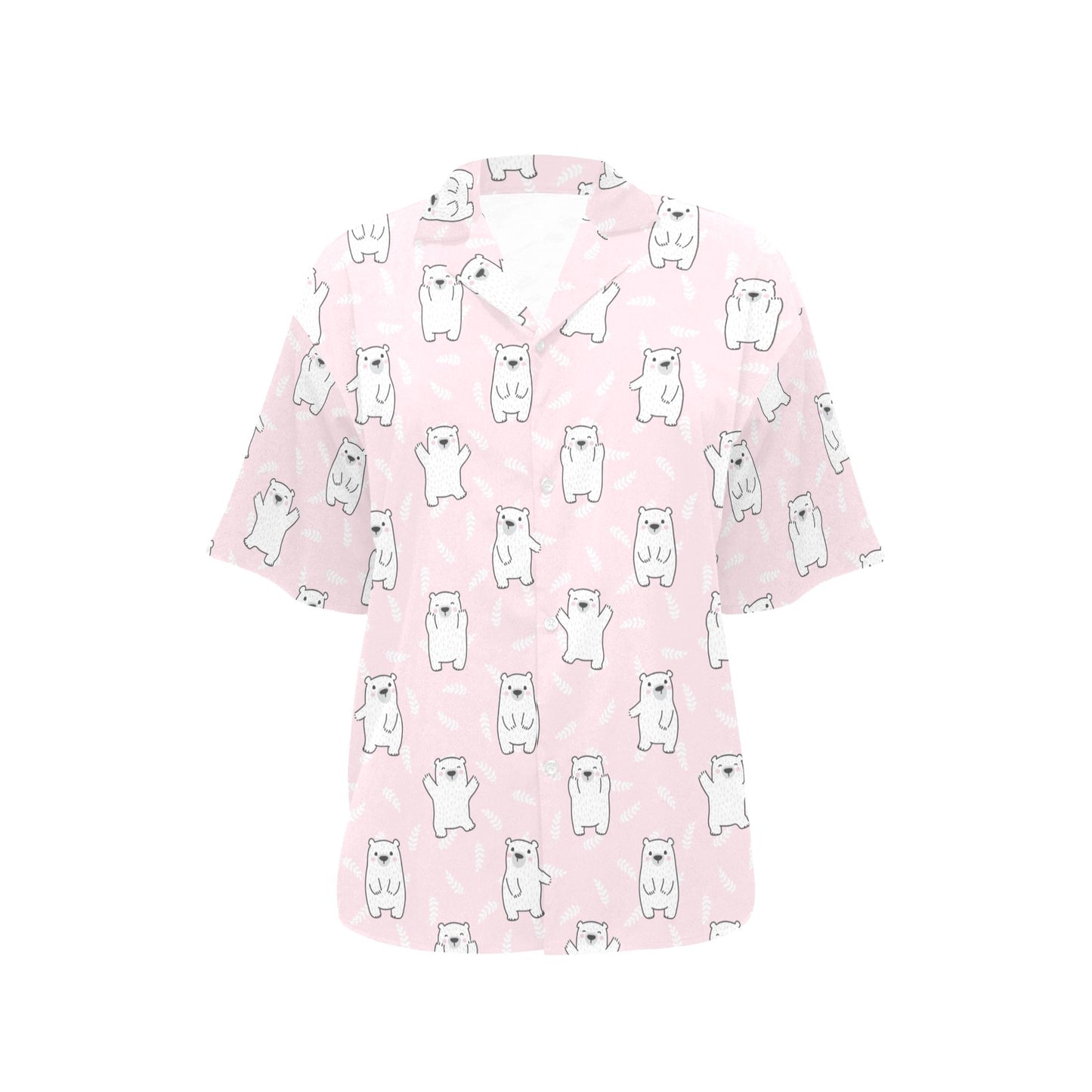 Polar Bear Pattern Print Design PB09 Women's Hawaiian Shirt