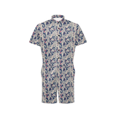 Bird Of Paradise Pattern Print Design 03 Men's Romper