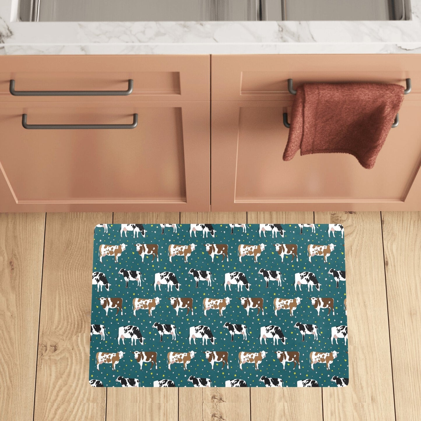 Cattle Print Design LKS404 Kitchen Mat