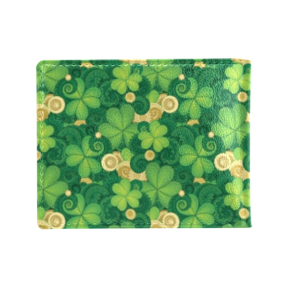 Shamrock Print Design LKS301 Men's ID Card Wallet