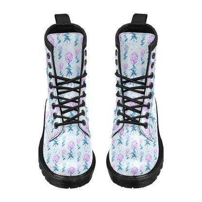 Lilac Pattern Print Design LI05 Women's Boots