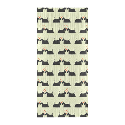 Scottish Terriers Print Design LKS304 Beach Towel 32" x 71"