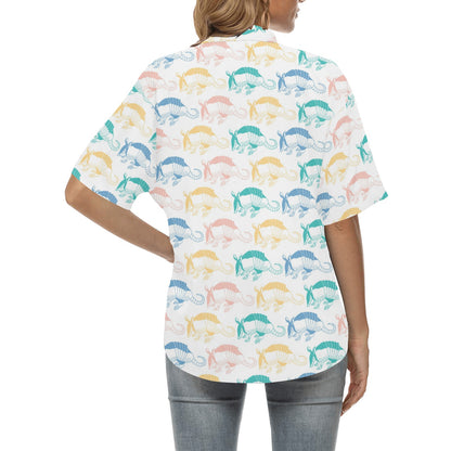 Armadillo Pattern Print Design 05 Women's Hawaiian Shirt
